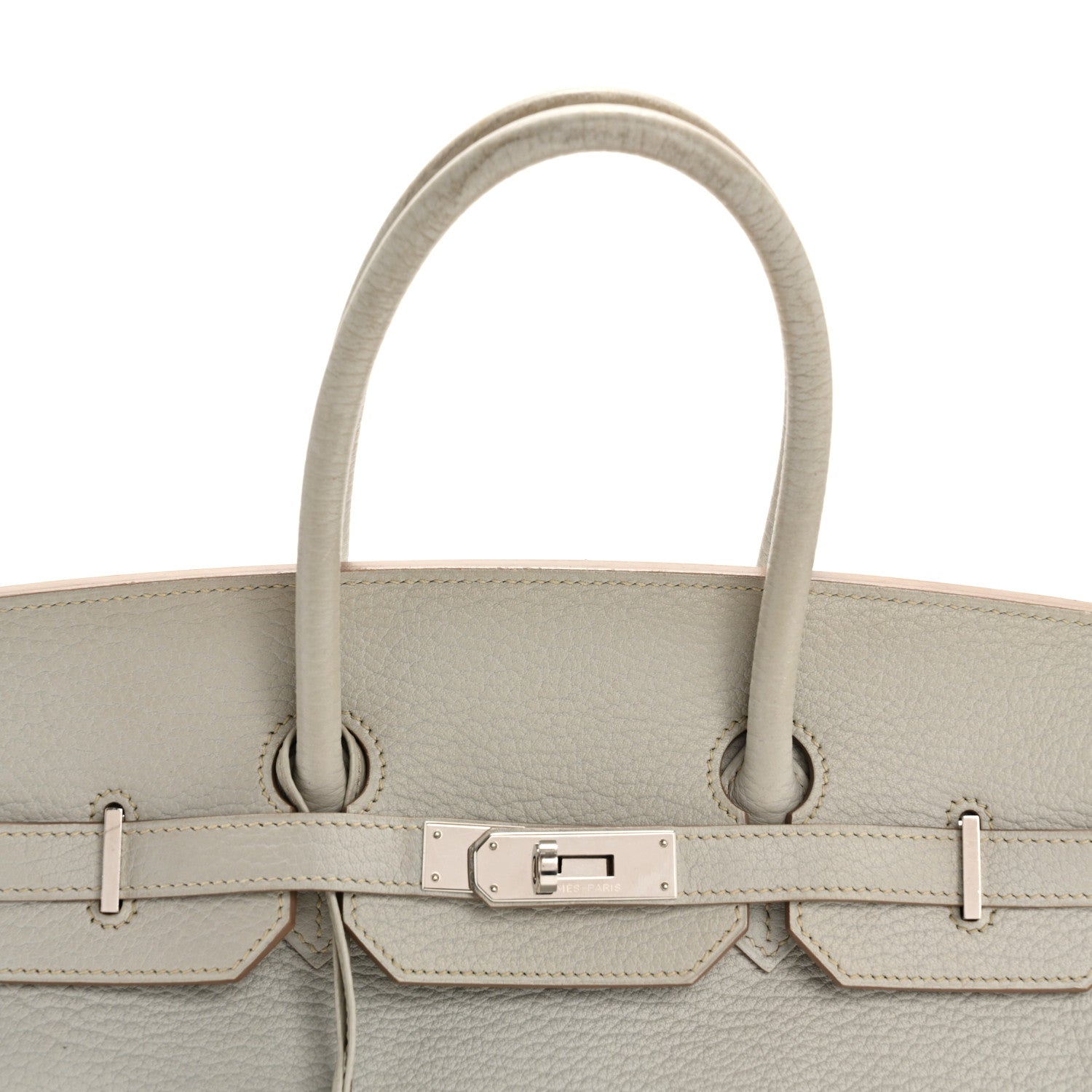 Hermes Taurillon Clemence Birkin 35 Gris Perle 6 of 15