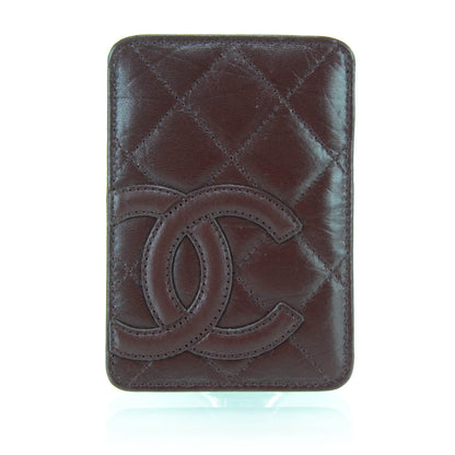 Chanel Leather Quilted Cambon Card Case Holder Bordeaux 1 of 6