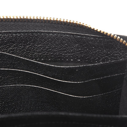 Balenciaga Chevre Gold Metallic Edge Hardware Zip Around Wallet Black 7 of 10