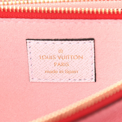 Louis Vuitton Monogram Giant Double Zip Pochette Rouge 7 of 13