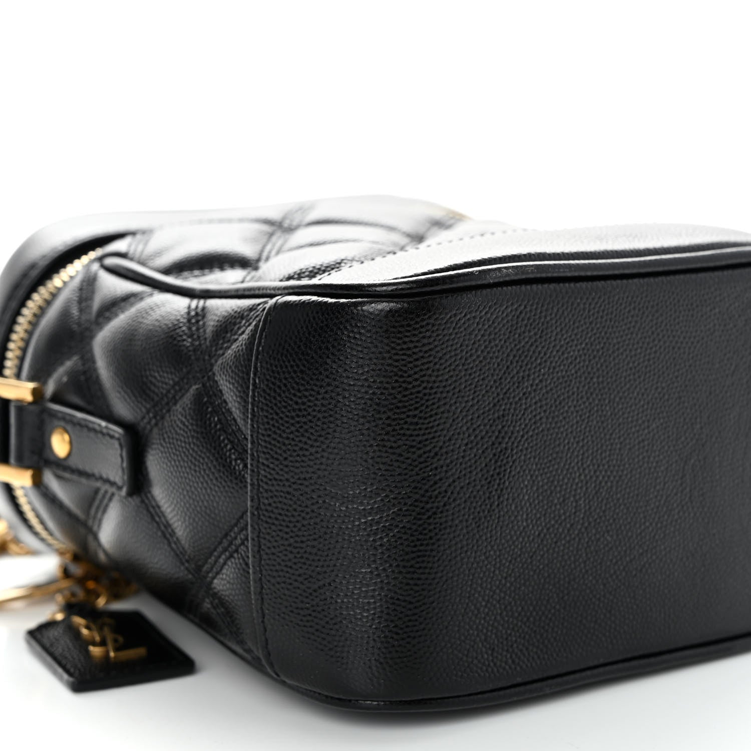Saint Laurent Grain de Poudre Quilted 80's Vanity Bag Black 8 of 9
