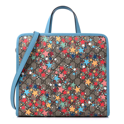 Gucci GG Supreme Monogram Star Print Childrens Tote Blue Multicolor 1 of 9