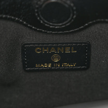 Chanel Shiny Lambskin Quilted Micro 31 Clutch With Chain Black 7 of 11