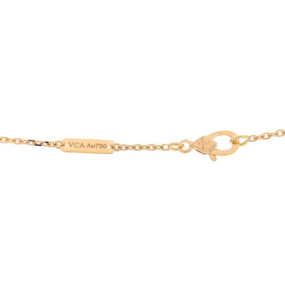 Van Cleef & Arpels 18K Yellow Gold Guilloche Vintage Alhambra Pendant Necklace 4 of 5