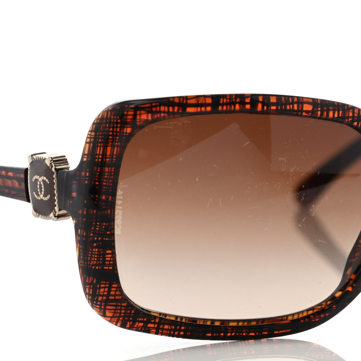 Chanel CC Tweed Effect Sunglasses 5175 Brown 7 of 8