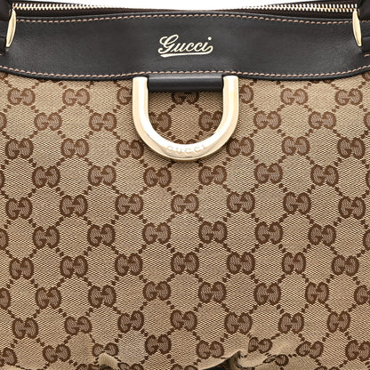 Gucci Monogram D Gold Tote Dark Brown 8 of 10