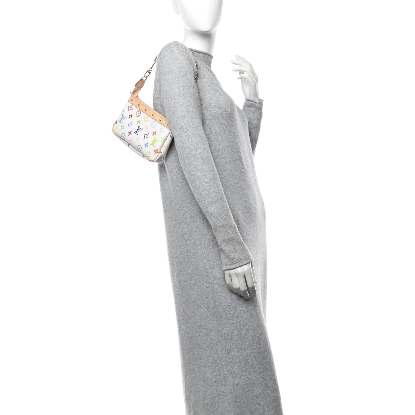 LV X TM Monogram Multicolor Pochette Accessories White