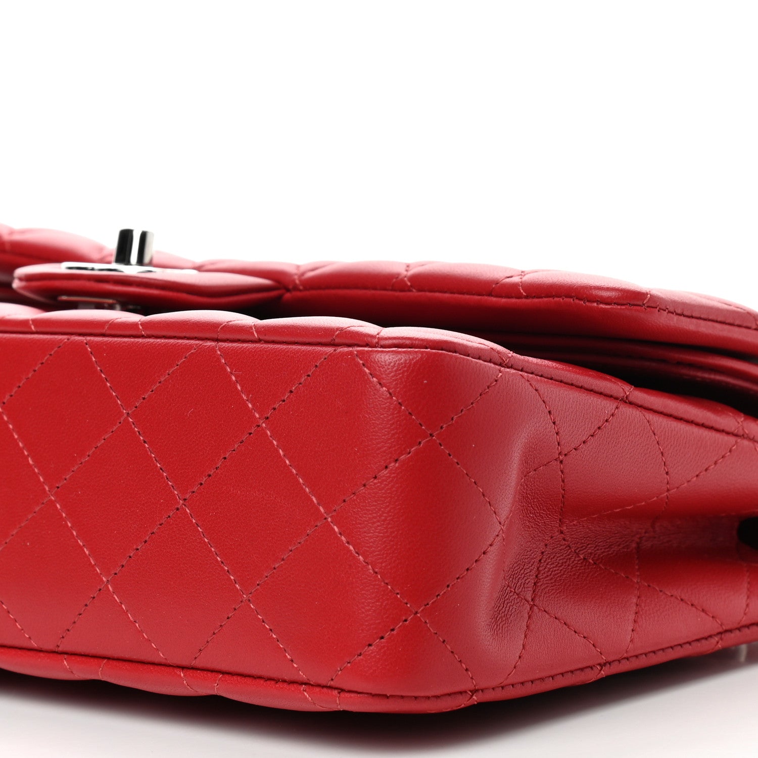 Chanel Lambskin Quilted Medium Double Flap Red 8 of 8