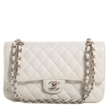 Chanel Caviar Quilted Medium Double Flap White 1 of 8