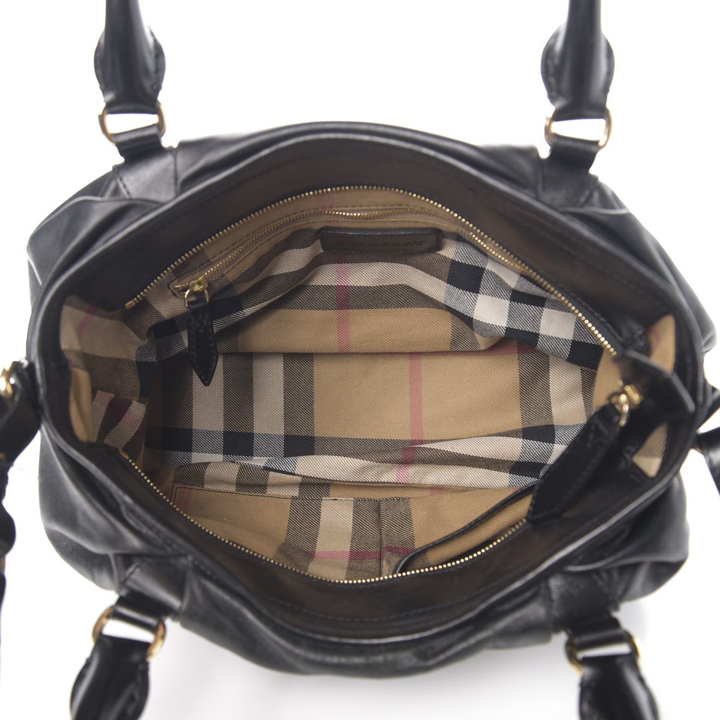 Smooth Calfskin Satchel Black