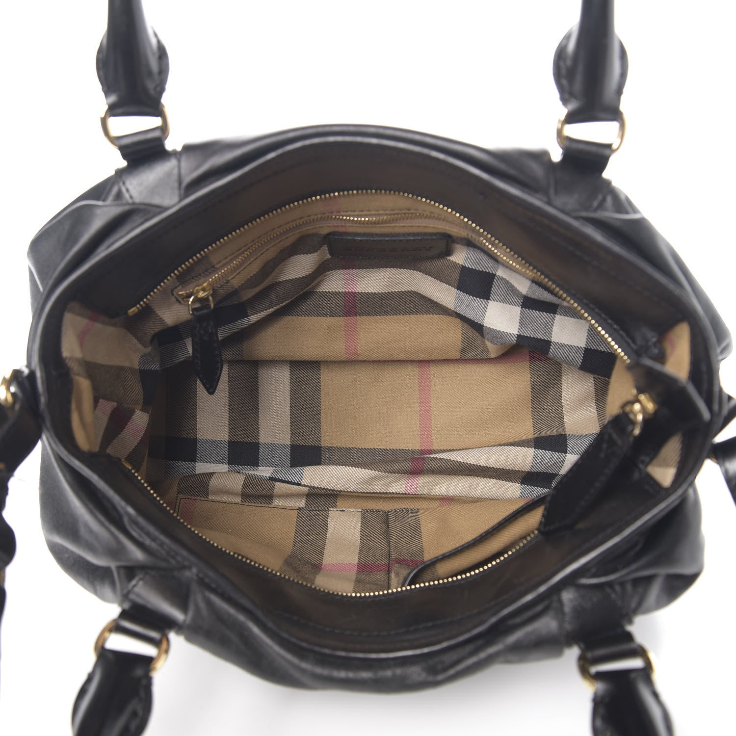Burberry Smooth Calfskin Satchel Black 4 of 12