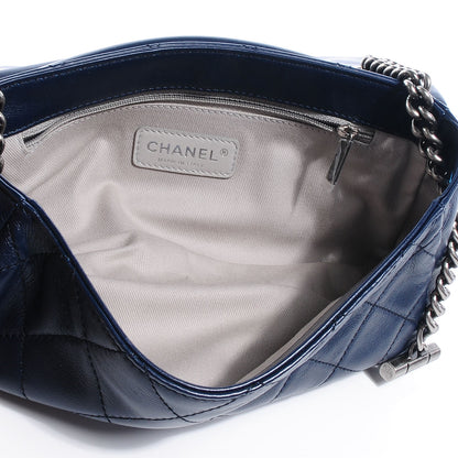 Chanel Iridescent Calfskin Tri-Color Country Chic Flap Navy Blue 6 of 8