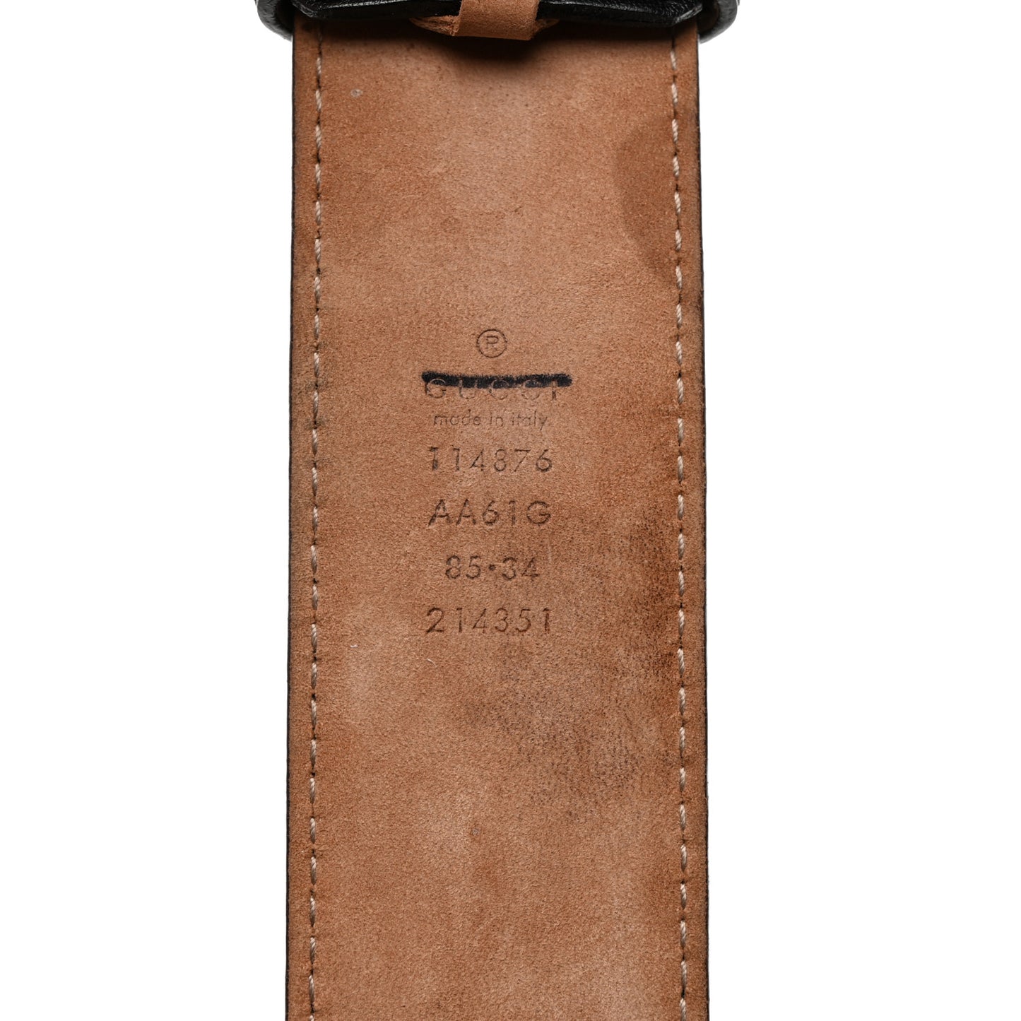 Guccissima Signature Interlocking G 40mm Belt 85 34 Black