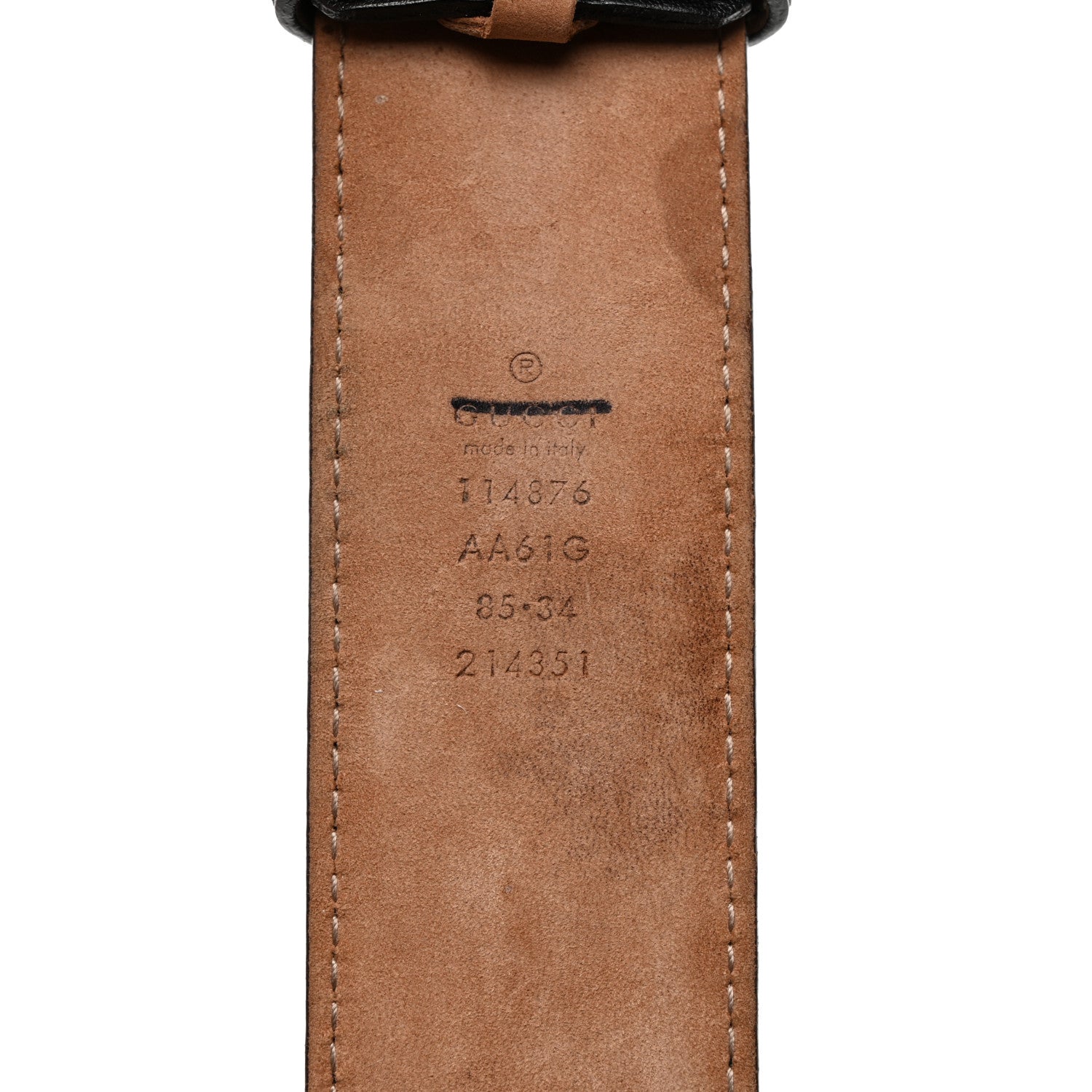 Gucci Guccissima Signature Interlocking G 40mm Belt 85 34 Black 3 of 5