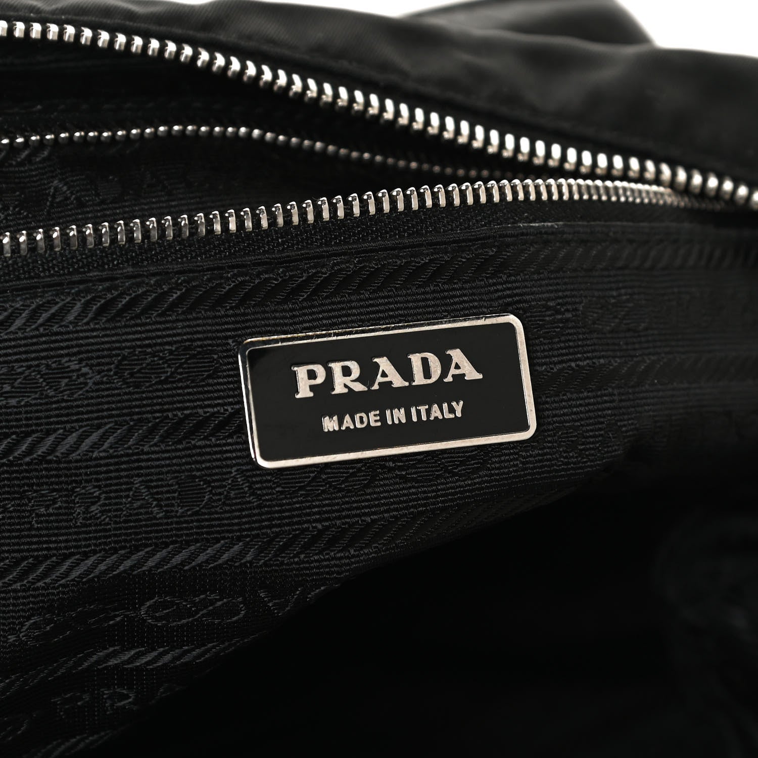 Prada Tessuto Nylon Calfskin Hobo Black 6 of 10