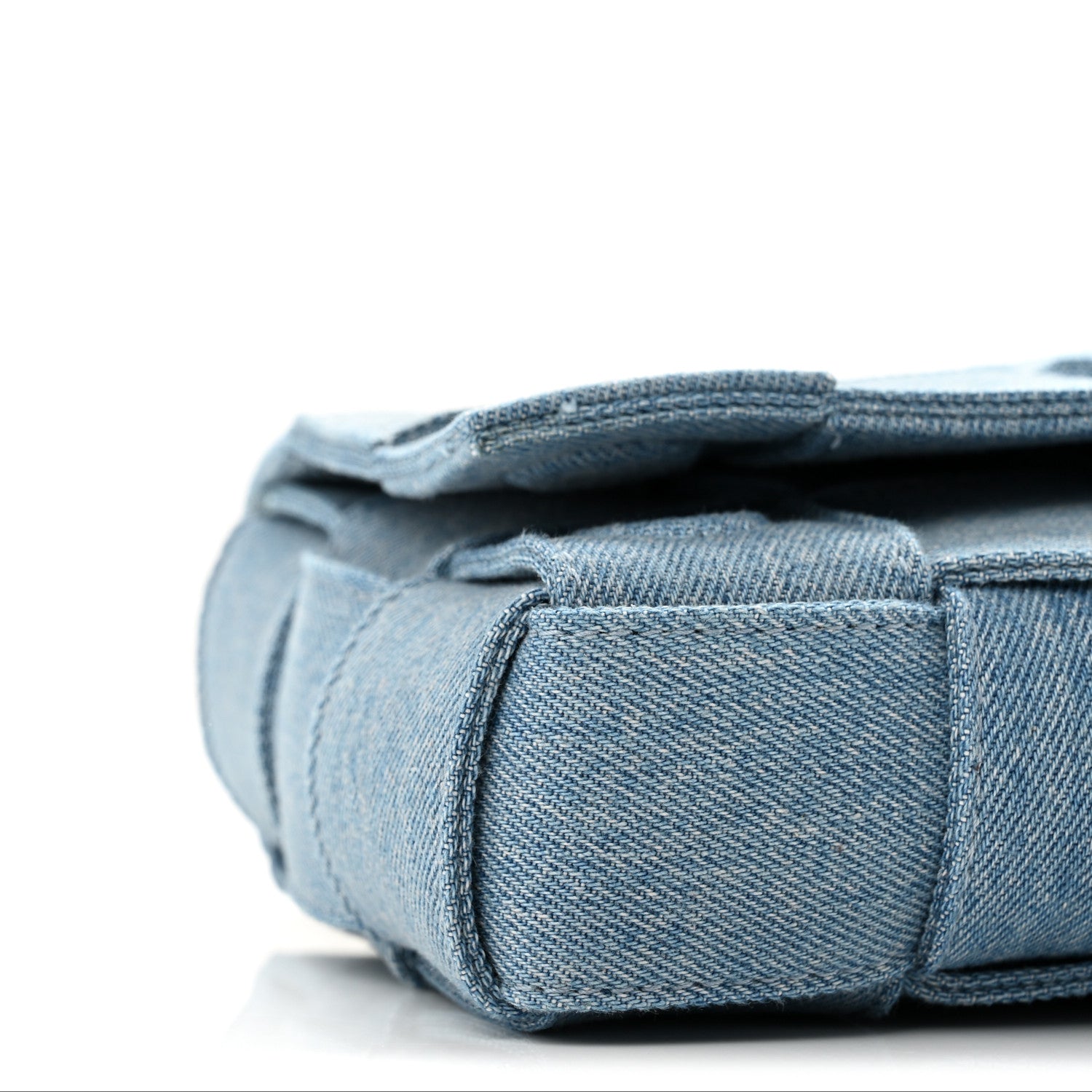 Bottega Veneta Denim Maxi Intrecciato Cassette Crossbody Bag Washed Indigo 8 of 9