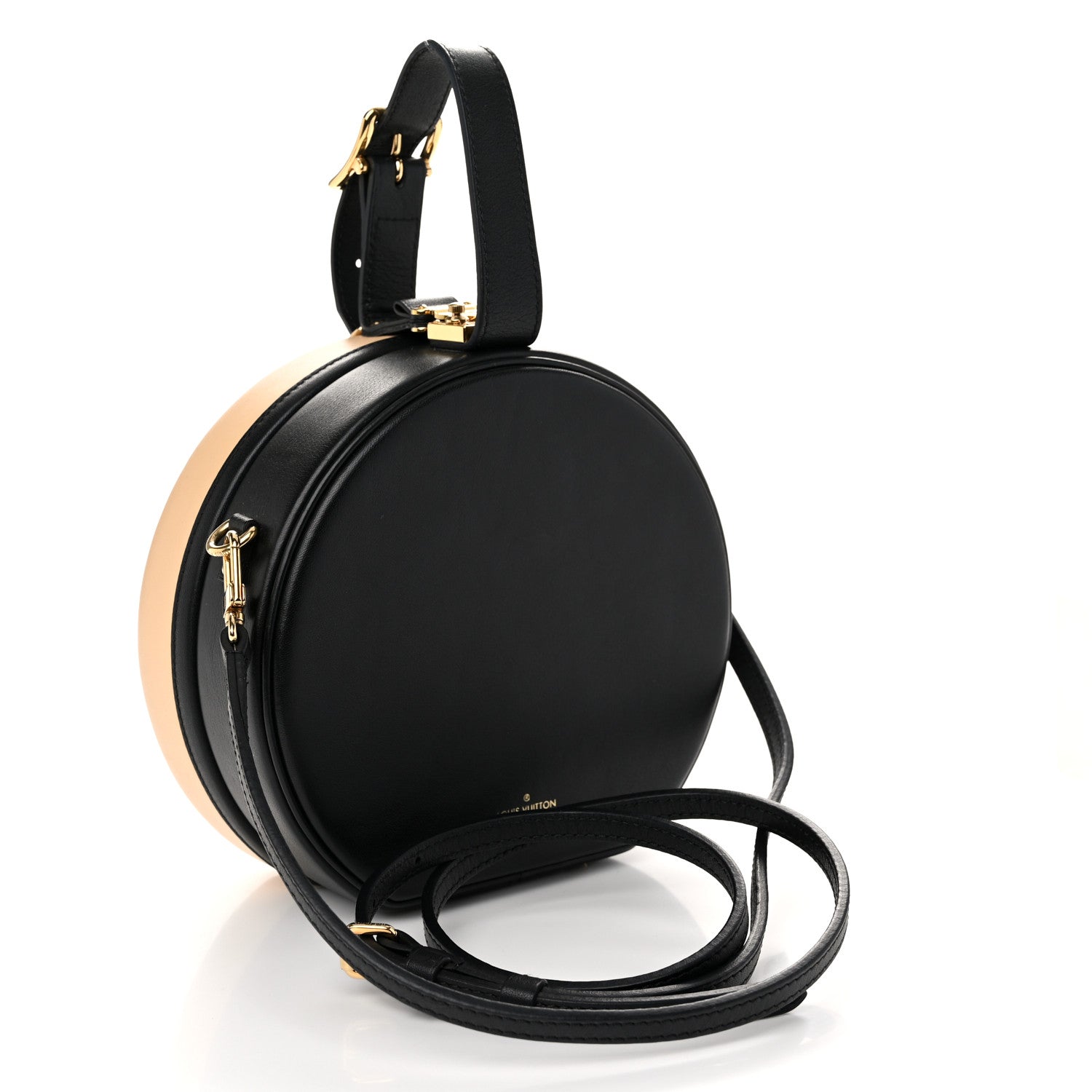 Louis Vuitton Calfskin Petite Boite Chapeau Black Beige 2 of 8
