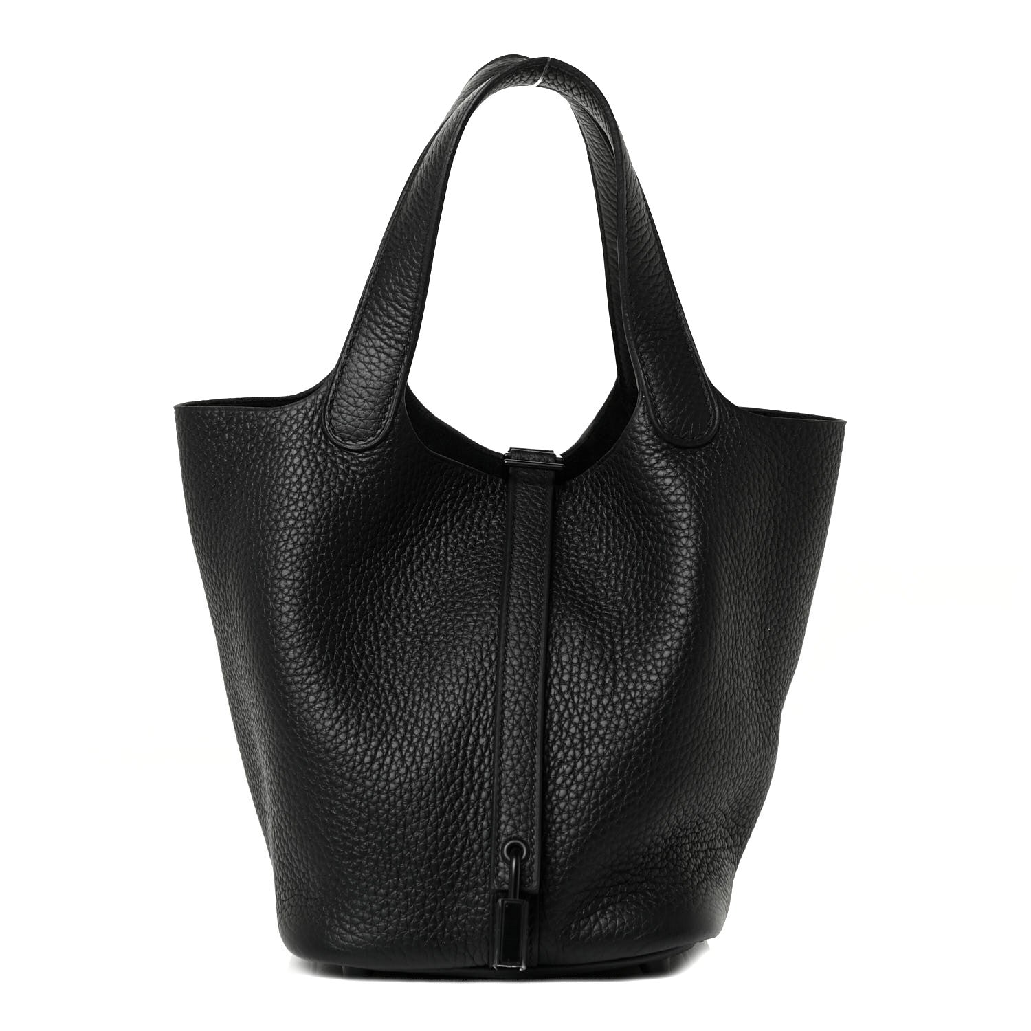 Hermes Taurillon Clemence Monochrome Picotin Lock 18 PM Black 1 of 10