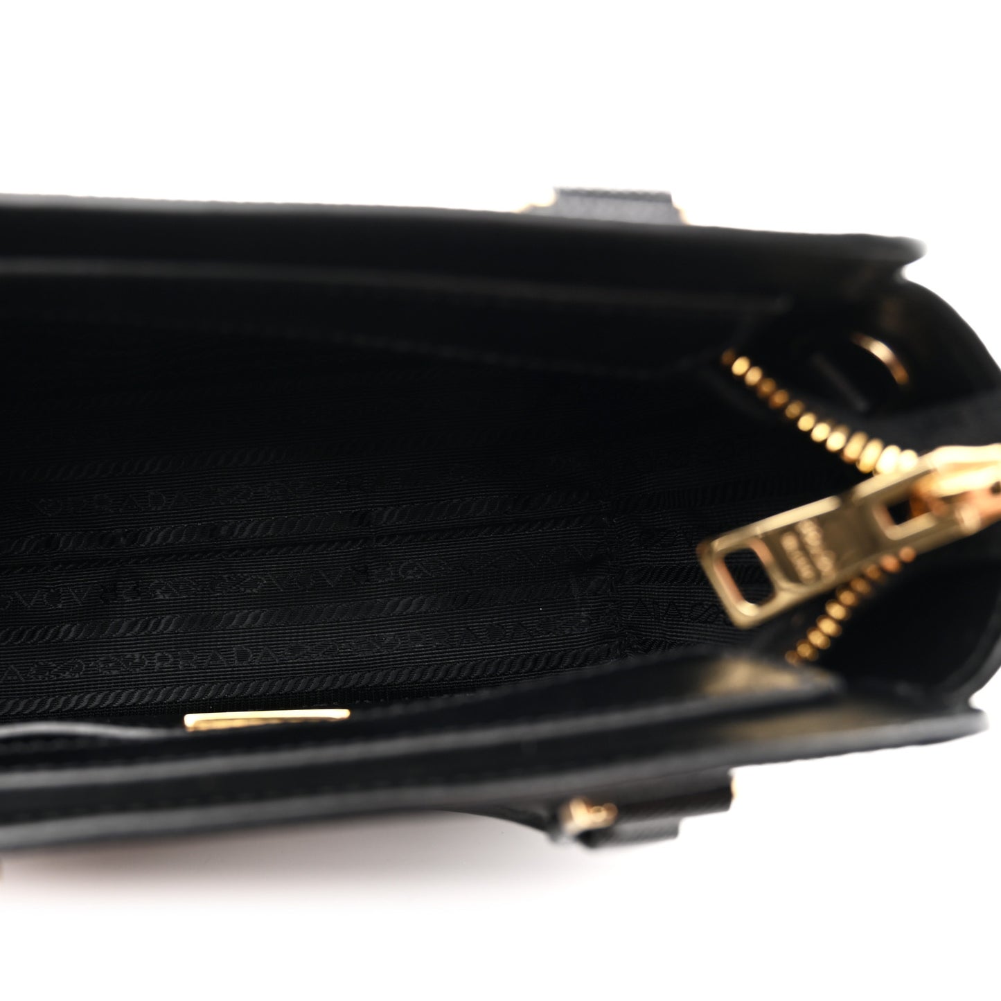 Saffiano Soft Calfskin Mini Zippered Crossbody Black