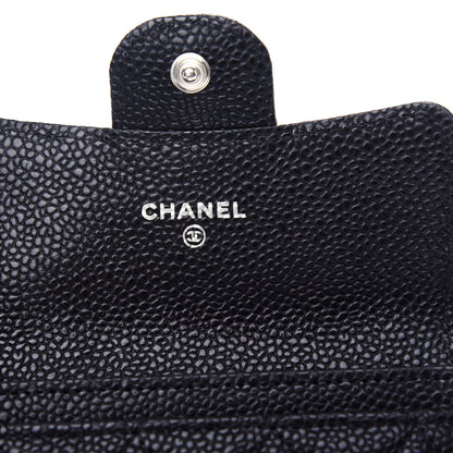 Chanel Caviar Quilted Flap Card Holder Wallet Black 6 of 9