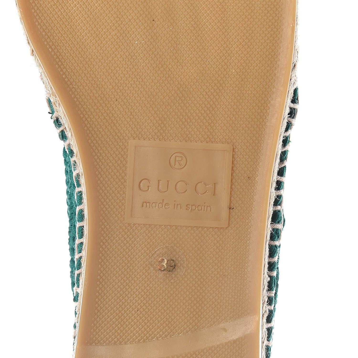 Gucci Cotton Crochet Pearly GG Marmont Espadrilles 39 Emerald 8 of 10