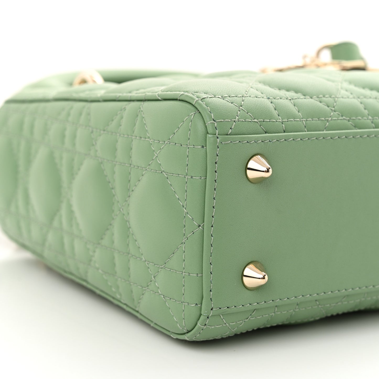 Lambskin Cannage Small My ABCDior Lady Dior Green
