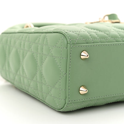 Christian Dior Lambskin Cannage Small My ABCDior Lady Dior Green 9 of 11