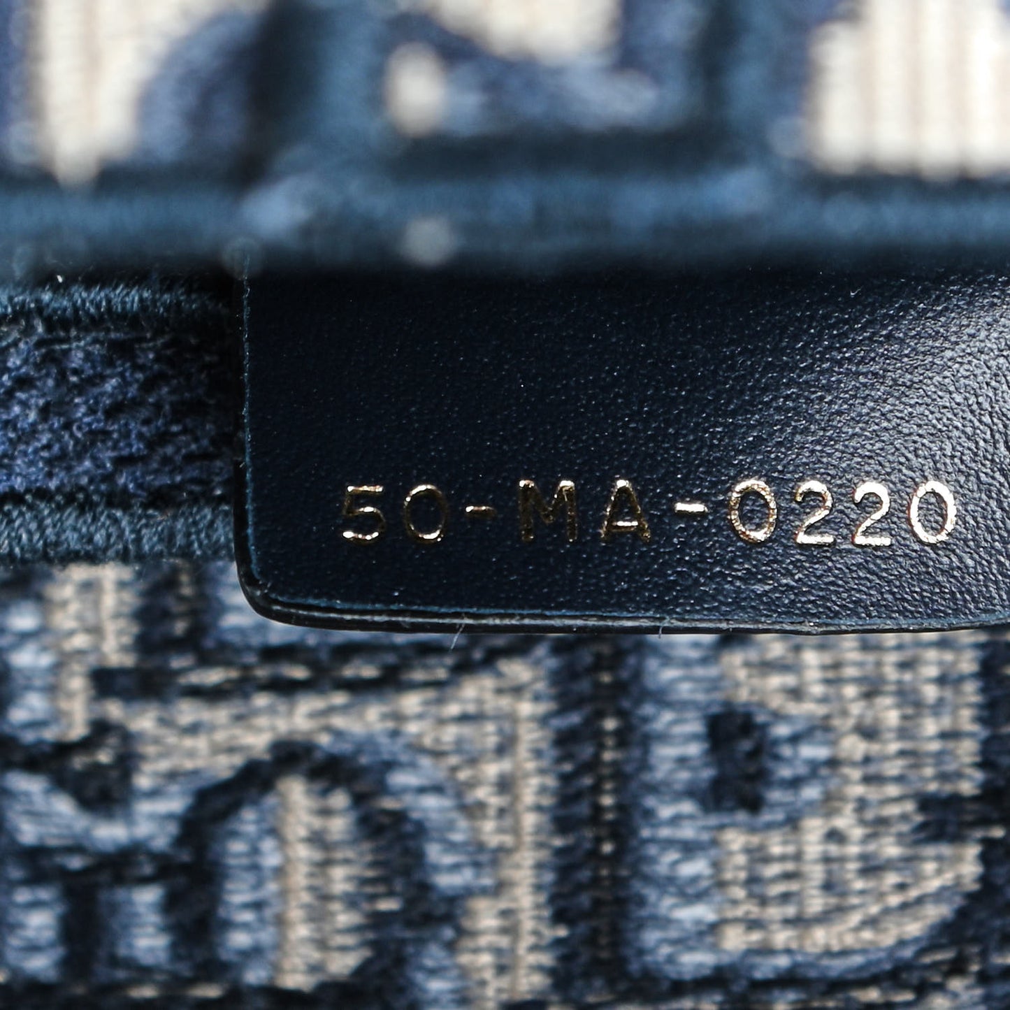 Oblique Embroidered Saddle Bag Blue