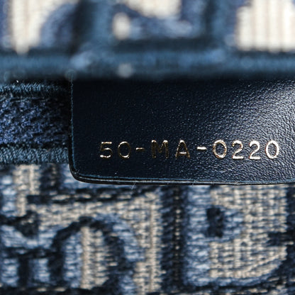 Christian Dior Oblique Embroidered Saddle Bag Blue 8 of 8