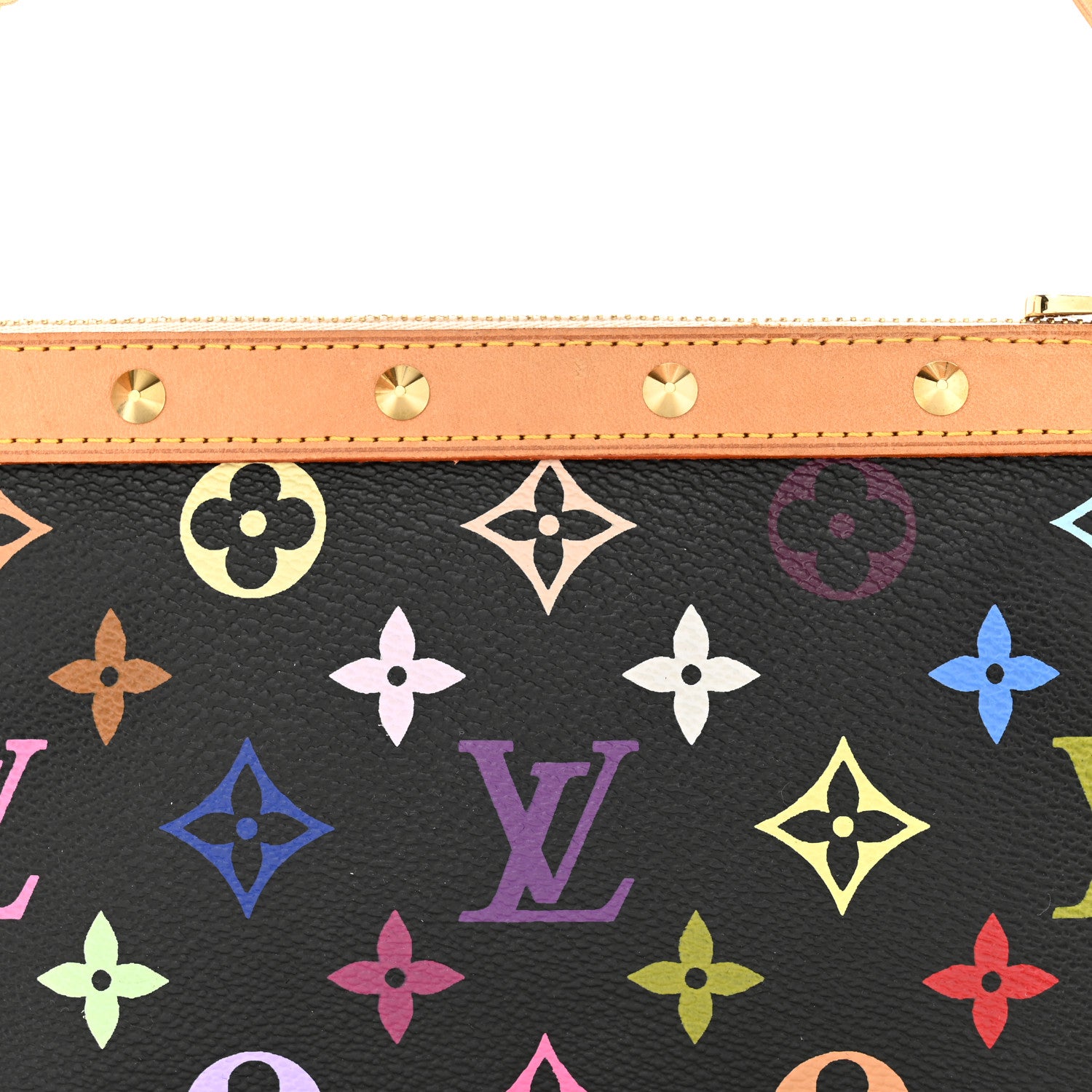 Louis Vuitton Monogram Multicolor Pochette Accessories Black 7 of 9