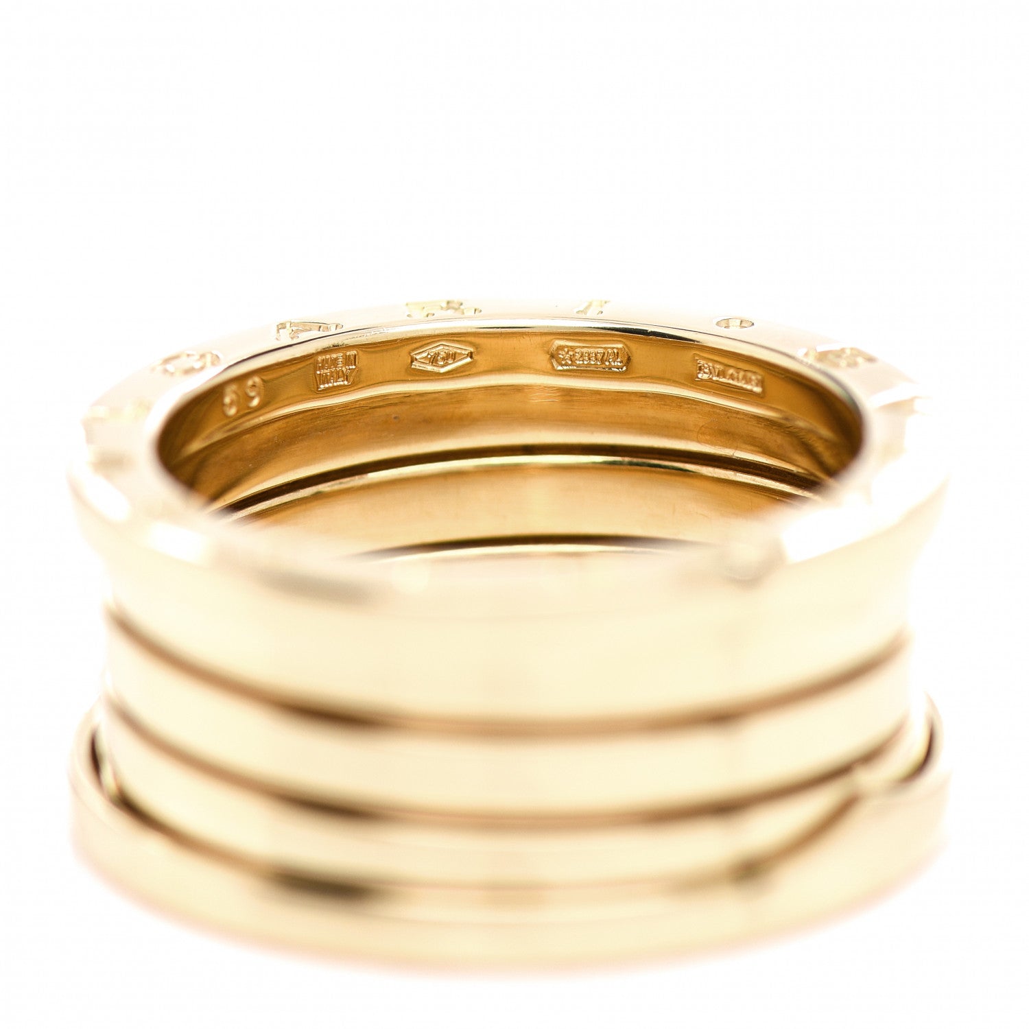 Bulgari 18K Yellow Gold B.Zero1 Four-Band Ring 59 8.75 5 of 5