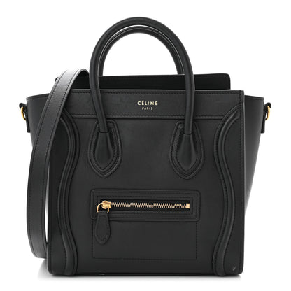 Celine Smooth Calfskin Nano Luggage Black 1 of 11