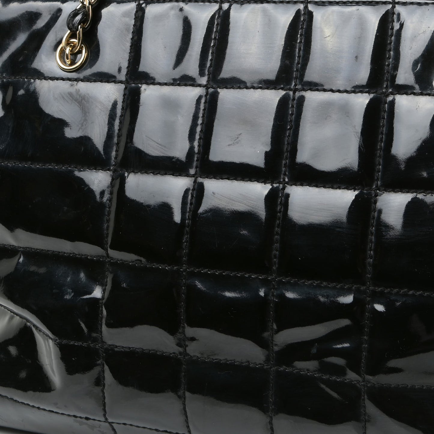 Patent Chocolate Bar CC Tote Black