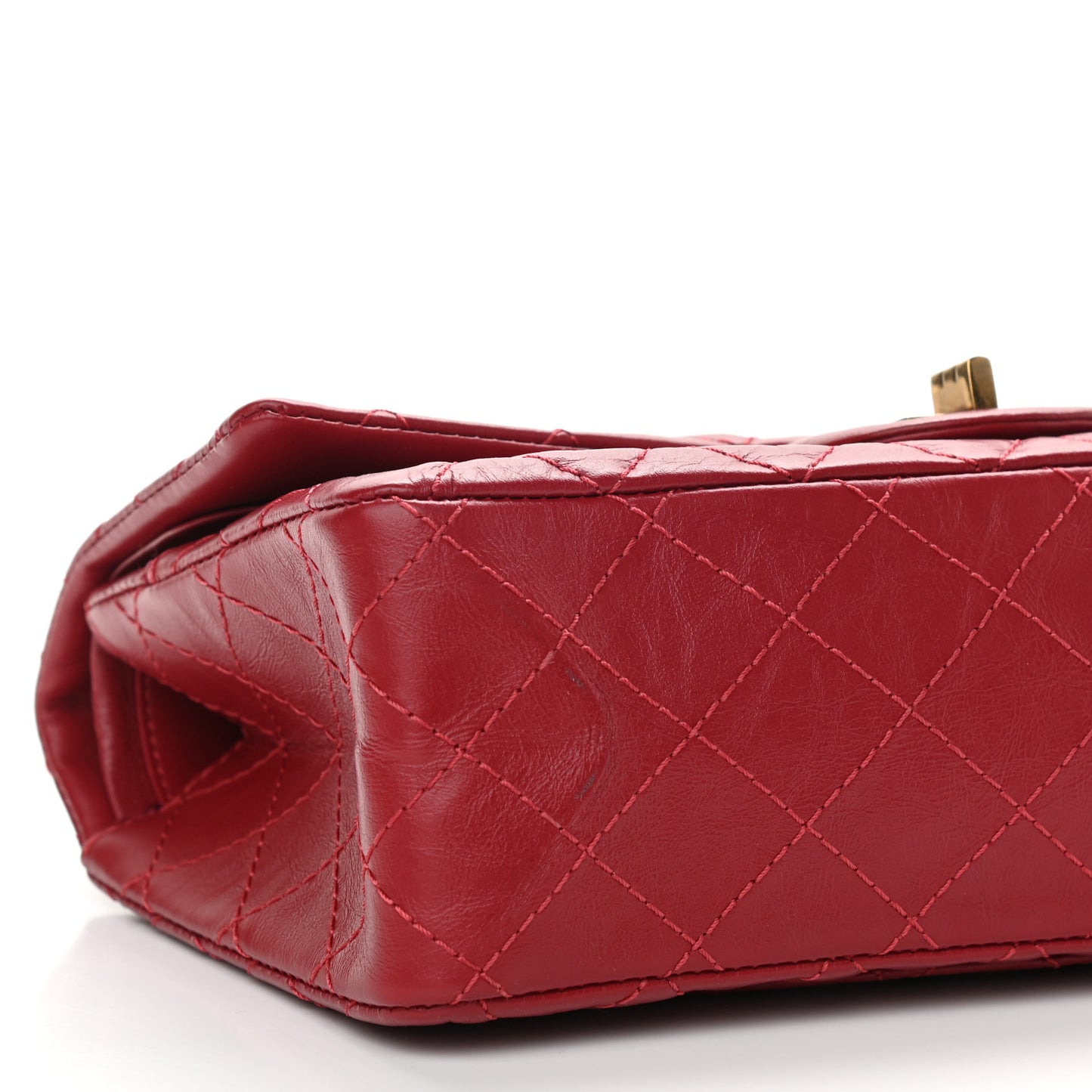 Aged Calfskin Quilted 2.55 Reissue 225 Flap Red