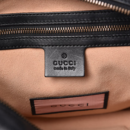 Gucci Calfskin Matelasse GucciGhost Medium GG Marmont Chain Shoulder Bag Black New Acquamarine 6 of 13