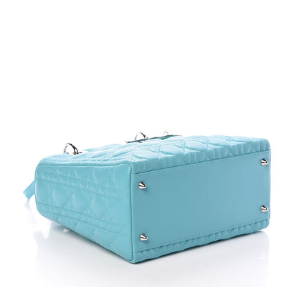Christian Dior Lambskin Cannage Medium Lady Dior Turquoise 4 of 9