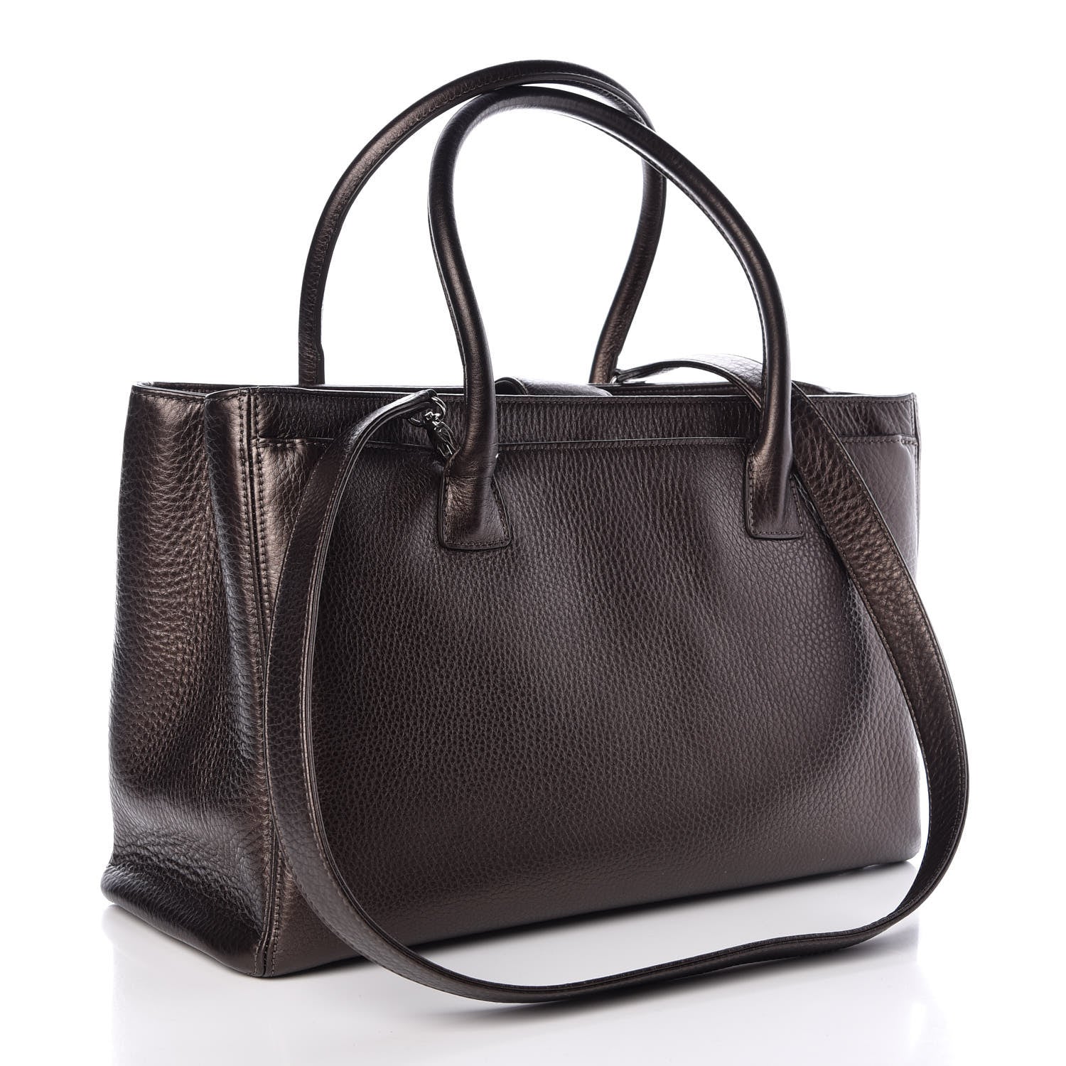 Chanel Metallic Deerskin Cerf Executive Shopper Tote Copper 3 of 7