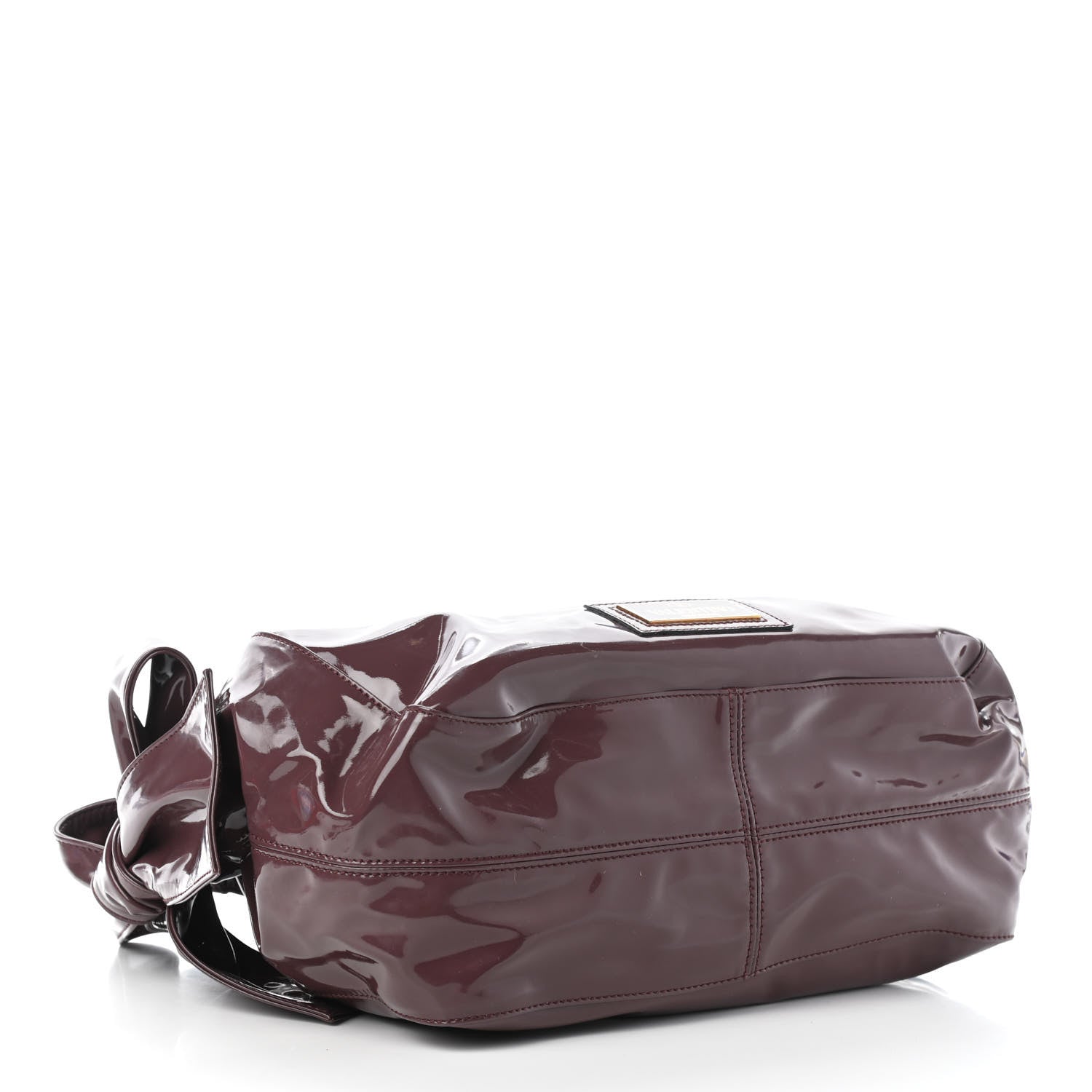 Valentino Garavani Patent Lacca Small Nuage Bow Hobo Purple 3 of 4