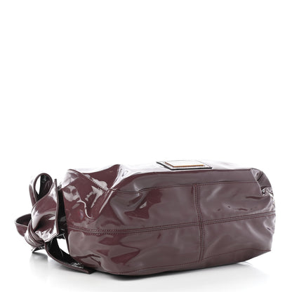 Valentino Garavani Patent Lacca Small Nuage Bow Hobo Purple 3 of 4