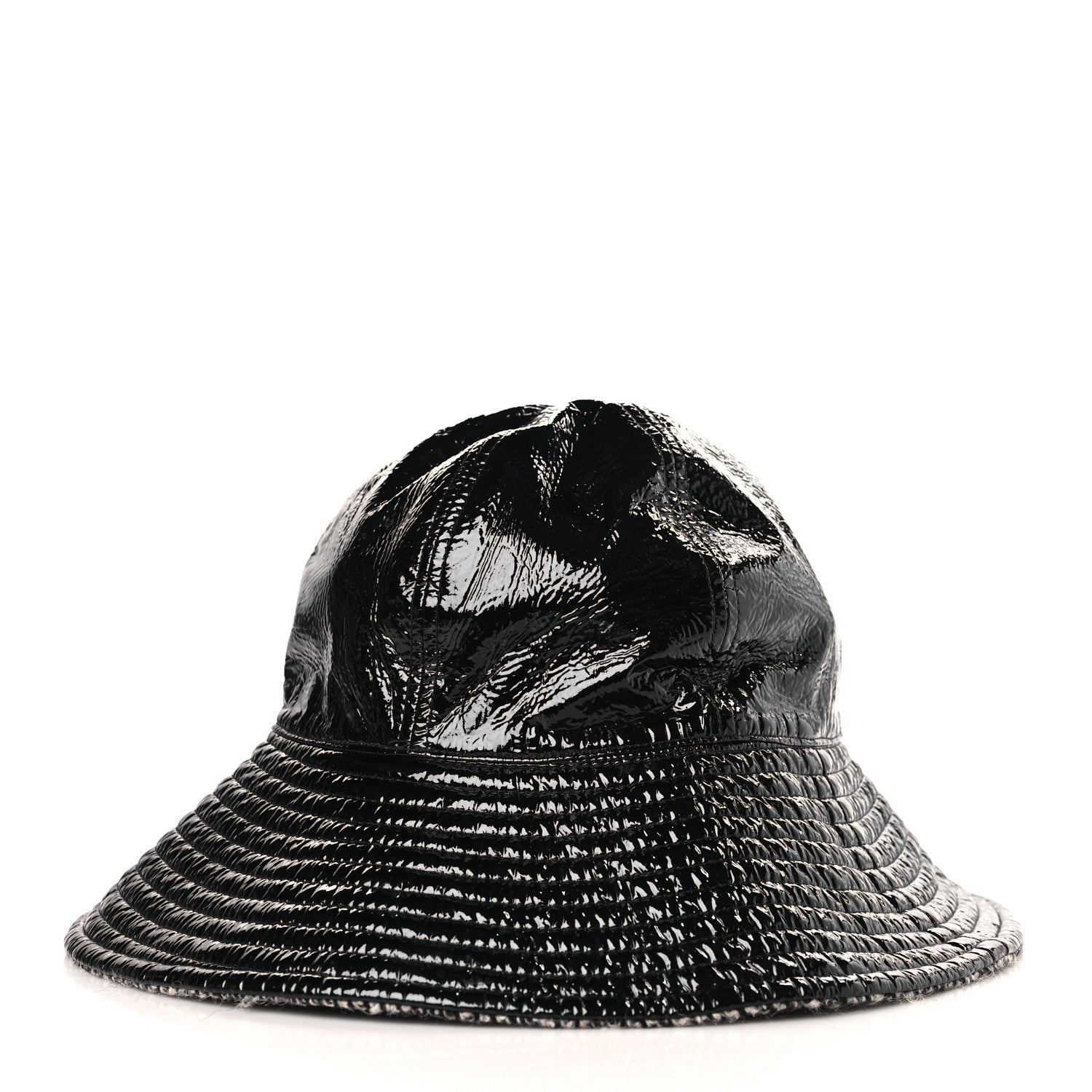 Chanel Vinyl Tweed Bucket Hat 58 Black 4 of 7