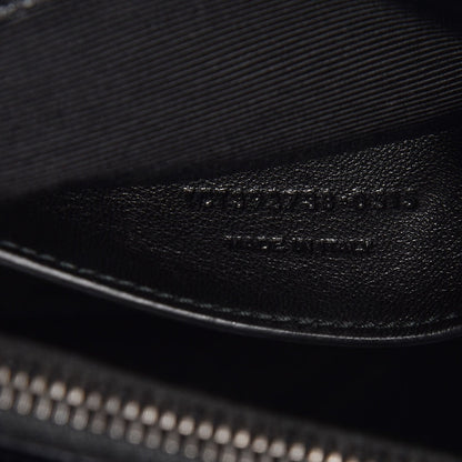 Saint Laurent Sheepskin Matelasse Chevron Monogram Large College Satchel Black 8 of 8