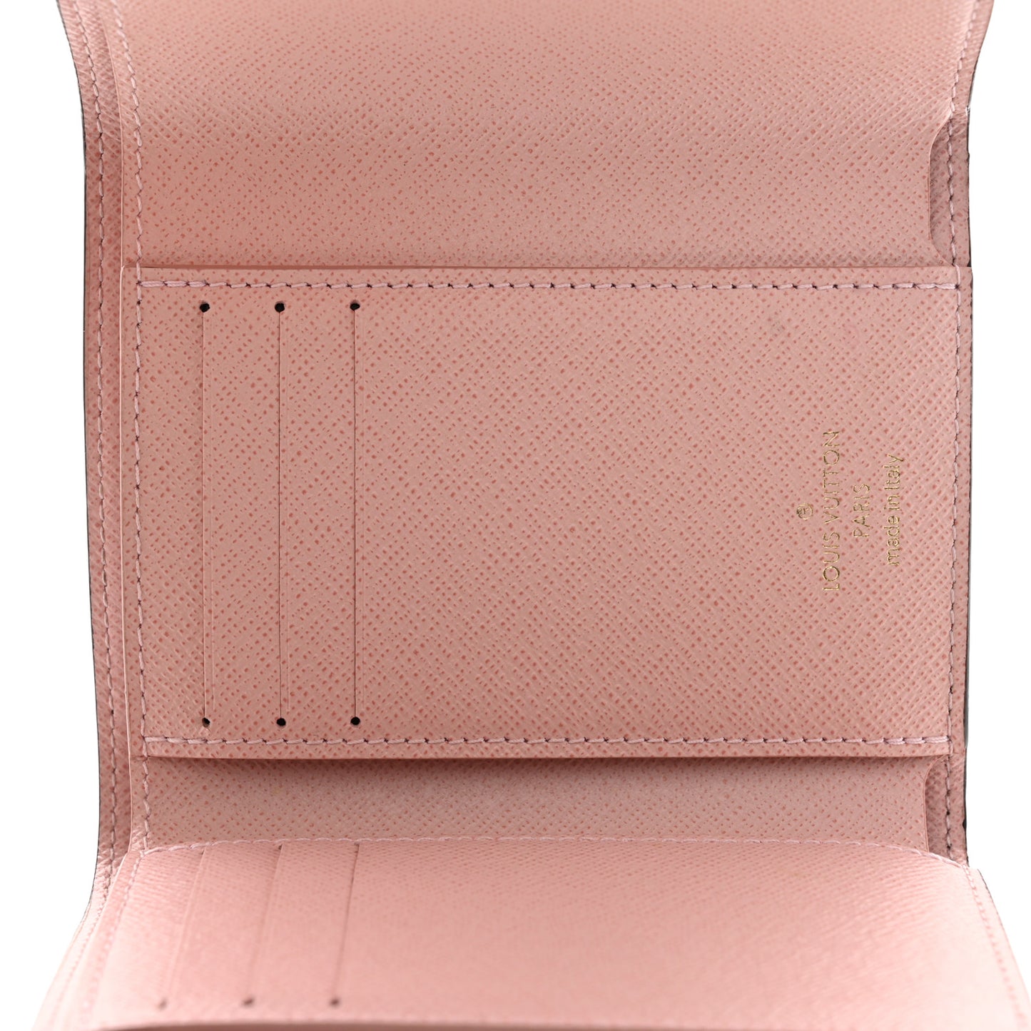 Damier Ebene Victorine Wallet Rose Ballerine