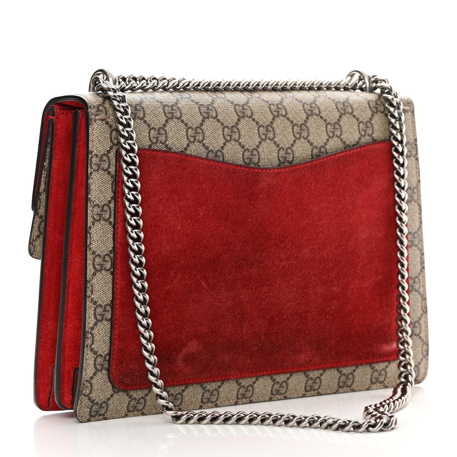 Gucci GG Supreme Monogram Embroidered Medium Dionysus Shoulder Bag Beige Hibiscus 3 of 23