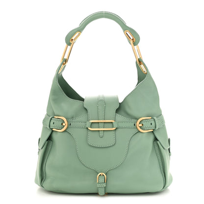 Jimmy Choo Calfskin Large Tulita Green 1 of 14