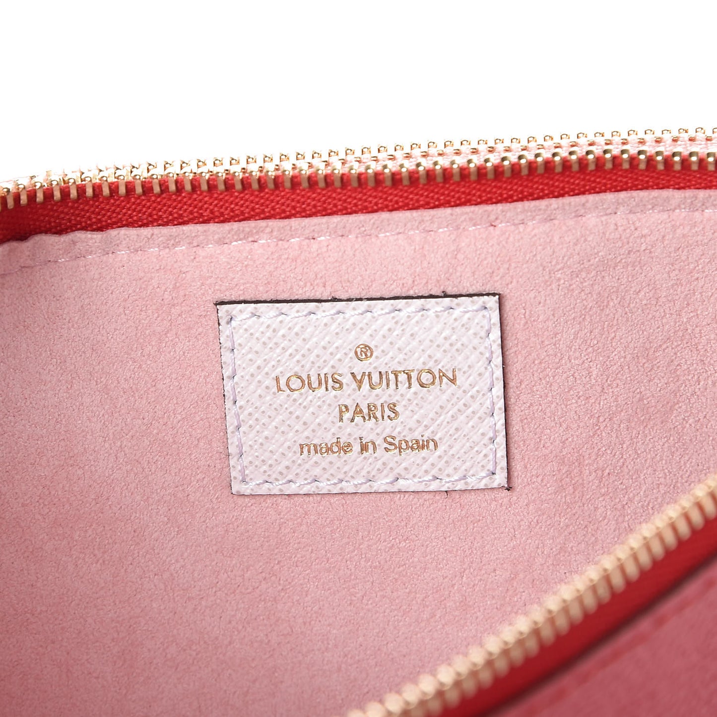 Monogram Giant Double Zip Pochette Rouge