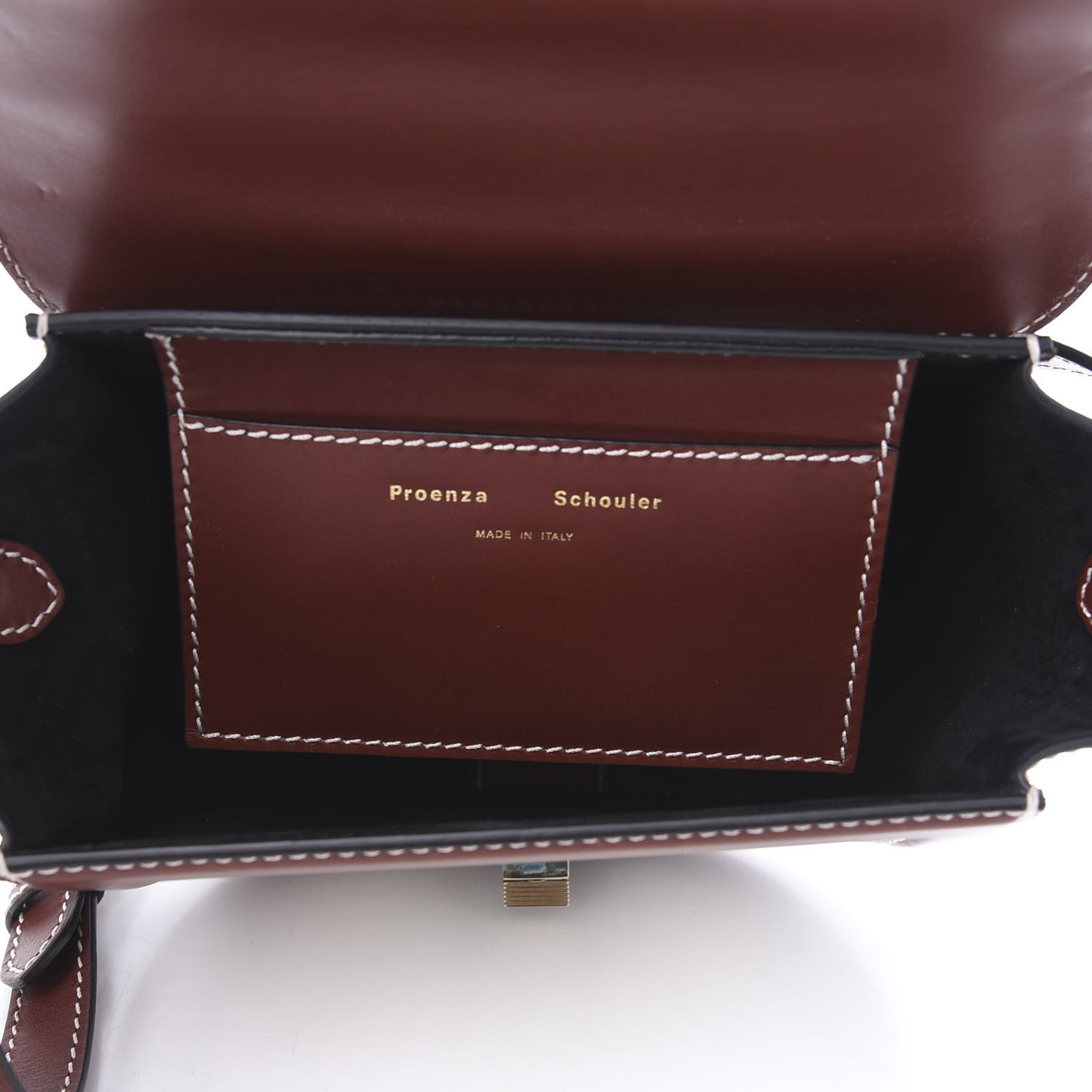 Canvas Snakeskin PS11 Small Saddle Bag Ecru Russet