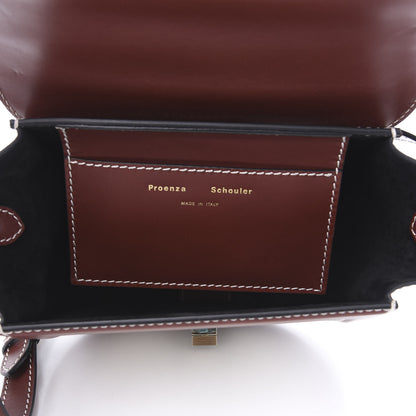 Proenza Schouler Canvas Snakeskin PS11 Small Saddle Bag Ecru Russet 5 of 9
