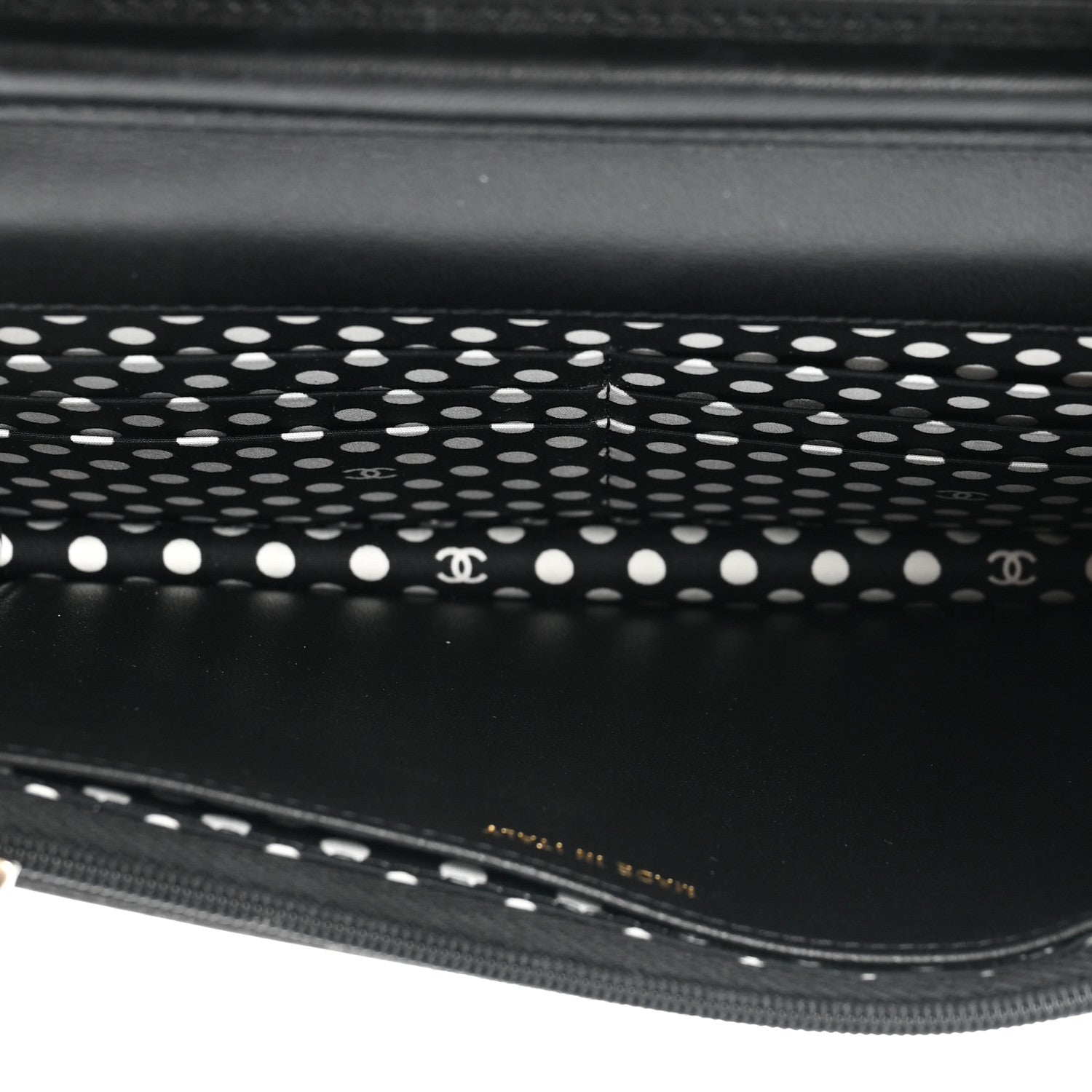 Chanel Lambskin Quilted Pearl CC Wallet on Chain WOC Black 5 of 12
