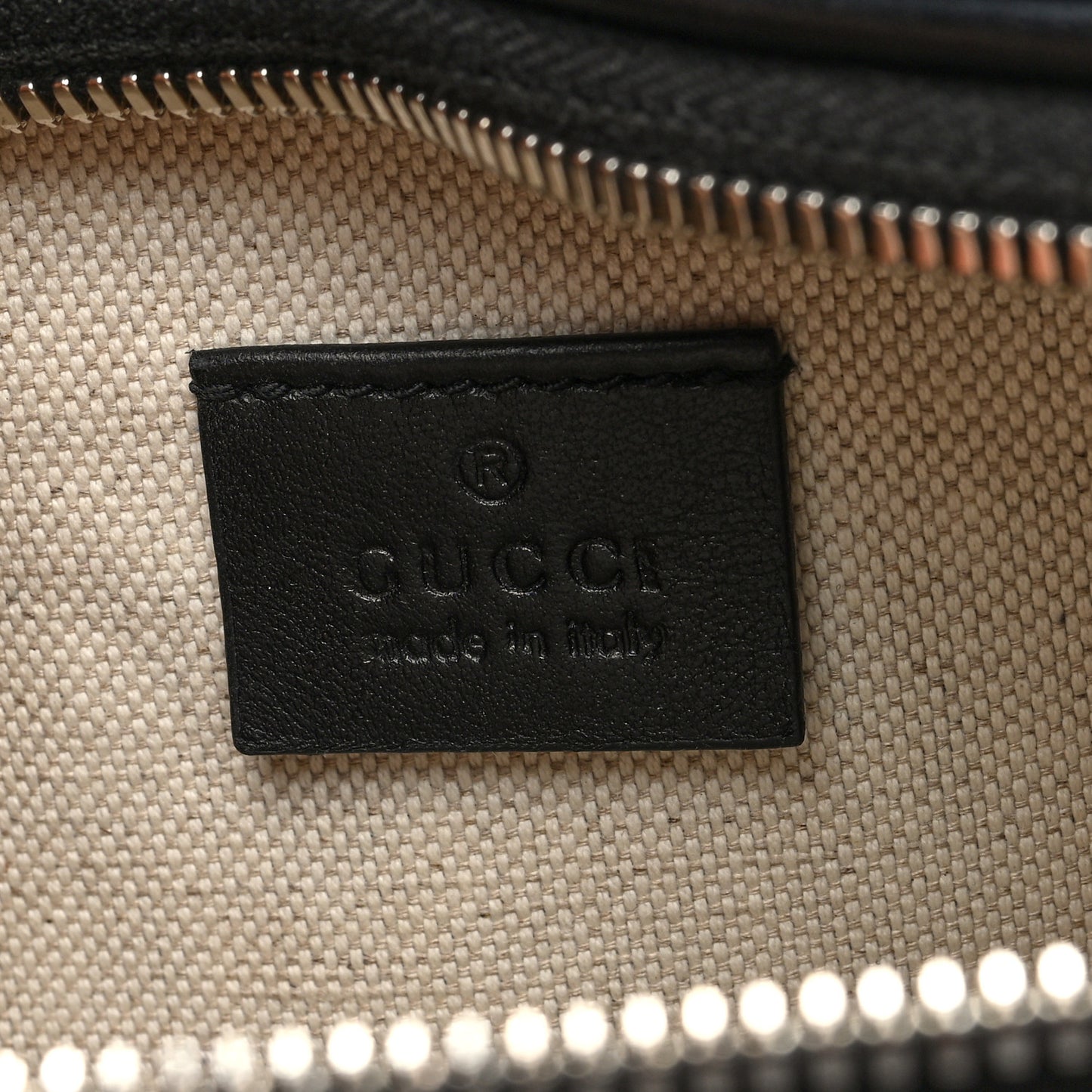 Calfskin GG Tennis Embossed Pocket Belt Bag Black