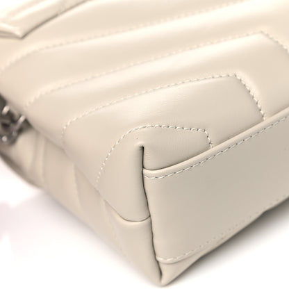 Saint Laurent Calfskin Y Quilted Monogram Toy Loulou Crossbody Bag Crema Soft 12 of 14